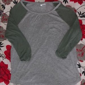H & M Baseball tee 3/4 Sleeve
